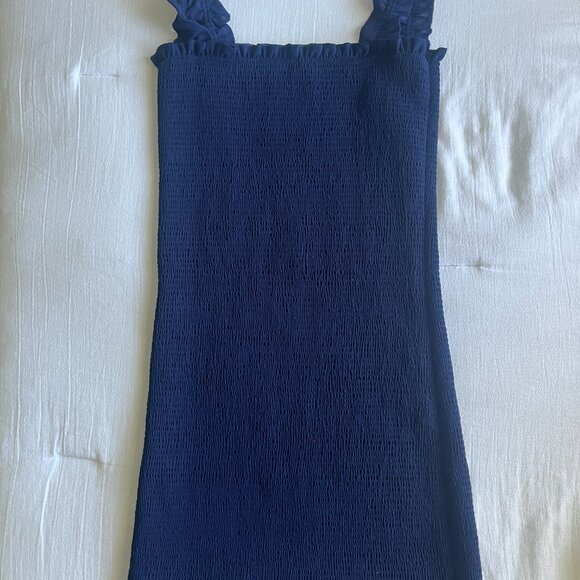 Aritzia Wilfred Luella Dress- Navy Blue Mini Dress Size Small - Picture 4 of 6